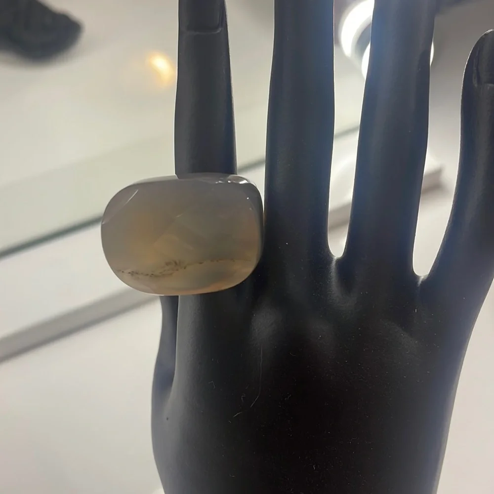 Smokey Quartz Cocktail, Faceted Gemstone, Chunky Ring, Size 9.5 - Picture 4 of 6